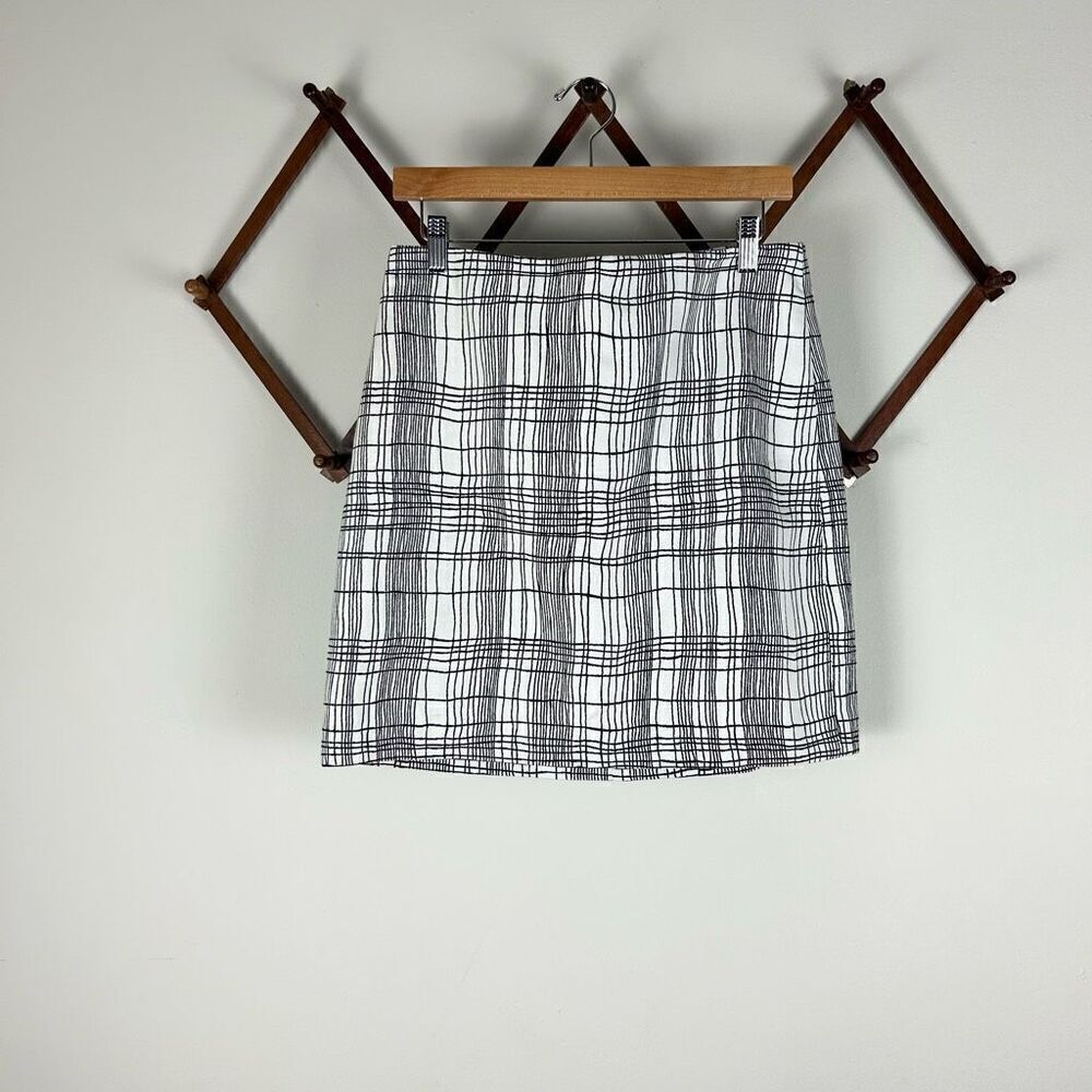 LOFT Black & White Mini Skirt Size 6 NWT Q548